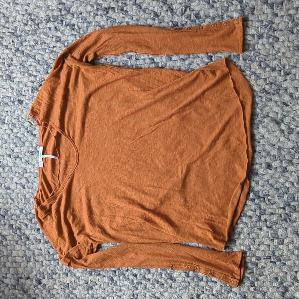 Free People Burnt Orange Long Sleeve